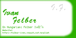 ivan felber business card